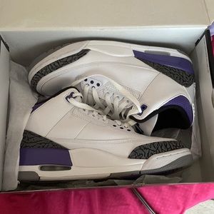 air jordan 3 retro-white/black iris